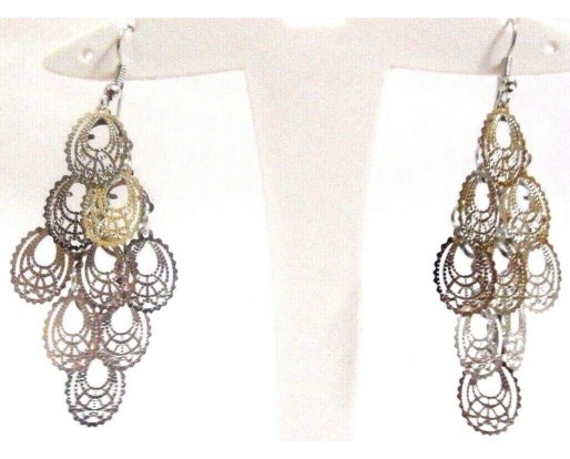 SYMMETRY IN TANDEM - Big Earring- Drop Long Dangling Hook - Fashion Classy Oval